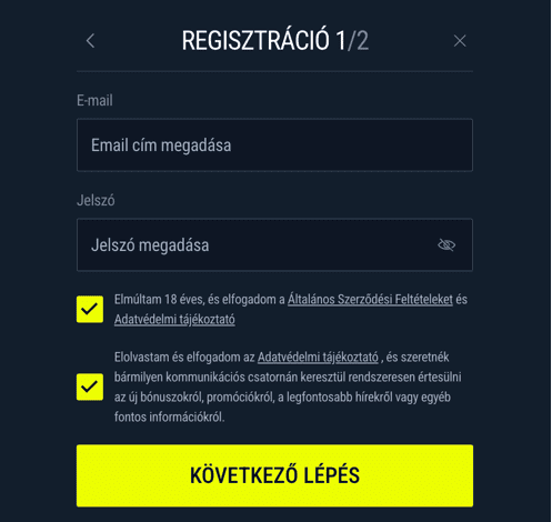 Regisztr&aacute;ci&oacute; Rabona casino